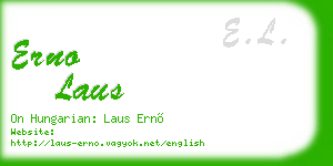 erno laus business card